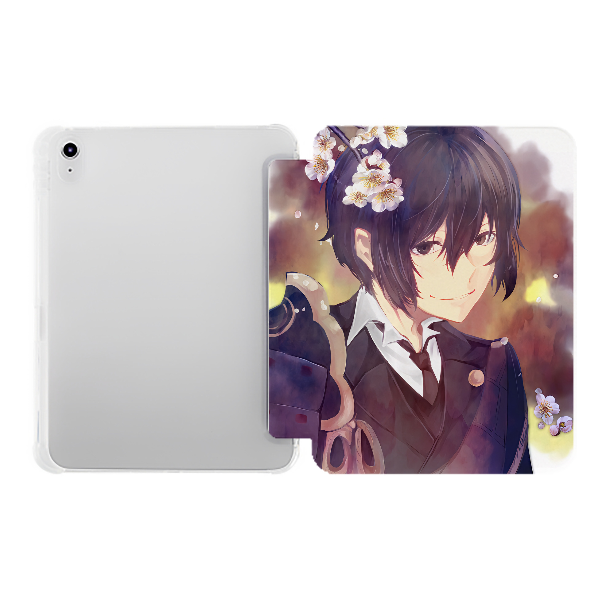 （画像用） 文豪ストレイドッグス Bungo Stray Dogs IPad ケース ペン収納付き 三つ折りスタンド PUレザー×シリコン 対応機種9.5/10.5/10.9インチ
